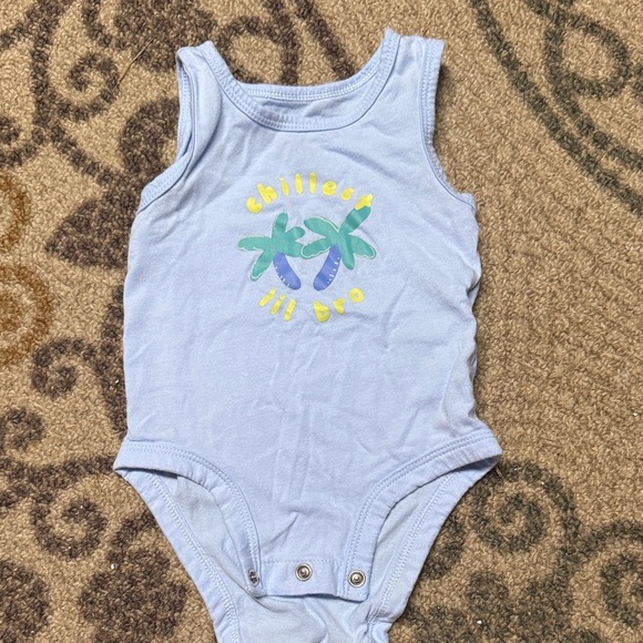 Carter's Light Blue Sleeveless Bodysuit - Picture 1 of 3